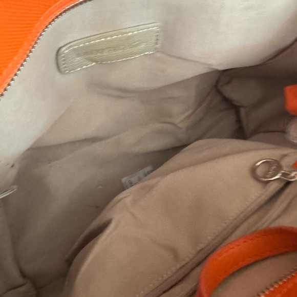 New Lacoste Women's Vibrant Orange Tote with matching wallet - Picture 5 of 16